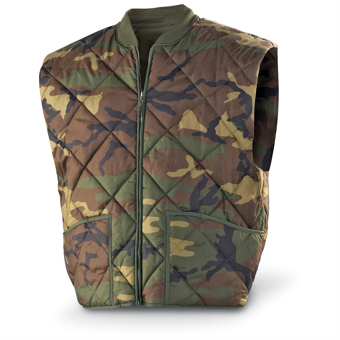 Military-style Big & Tall Quilted Military Surplus Vest - 582459, Vests at Sportsman's Guide