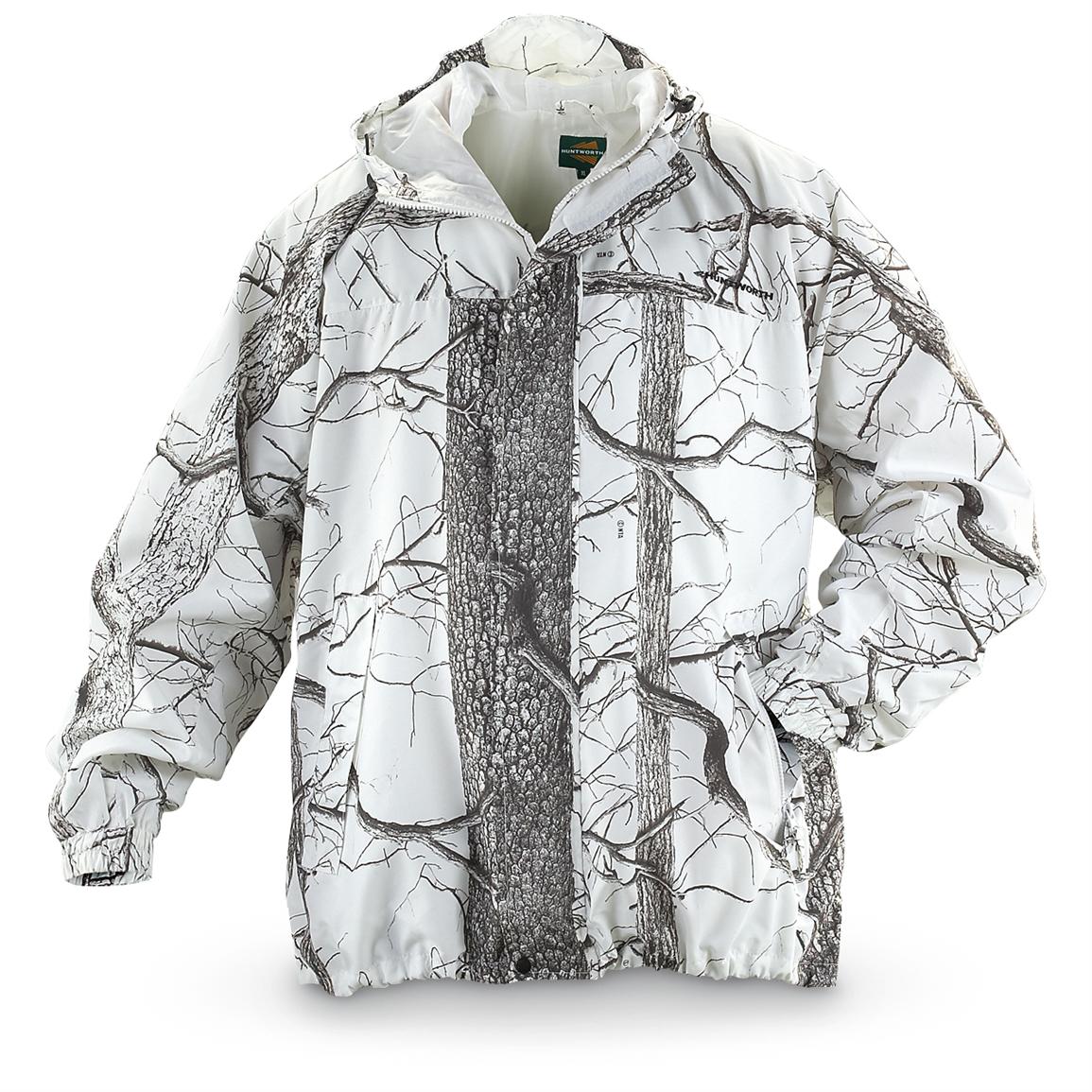 Huntworth Men's Snow Camo Hooded Jacket 106870, Camo Jackets at Sportsman's Guide
