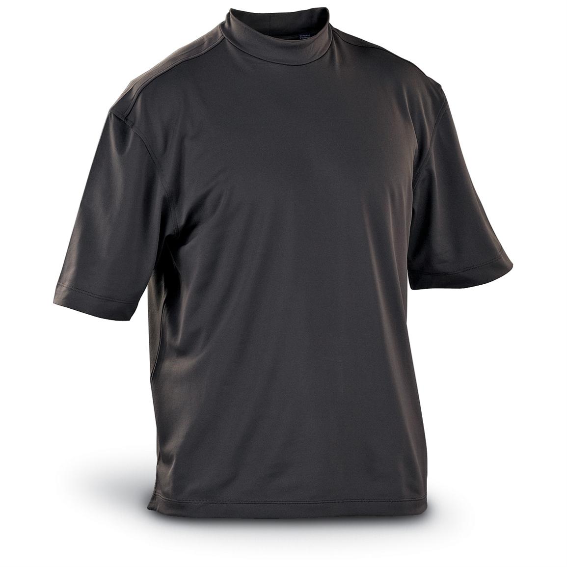 mock turtleneck short sleeve shirts