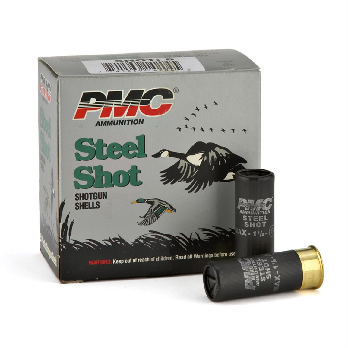 pmc-steel-shot-12-ga-2-3-4-1-1-8-oz-ammo-25-rds-112049-at