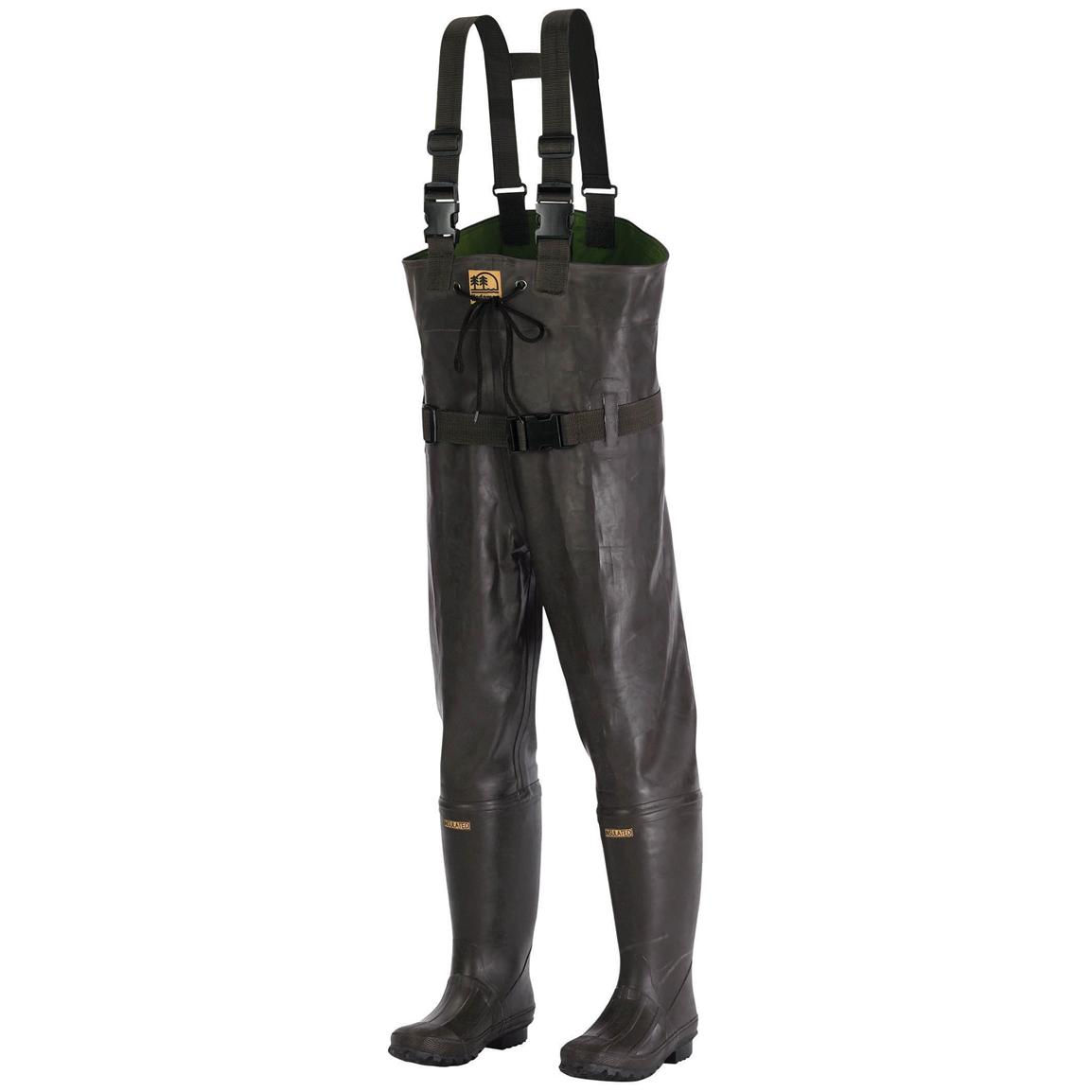 Hodgman Youth Caster Rubber Chest Waders With Cleated Soles Brown