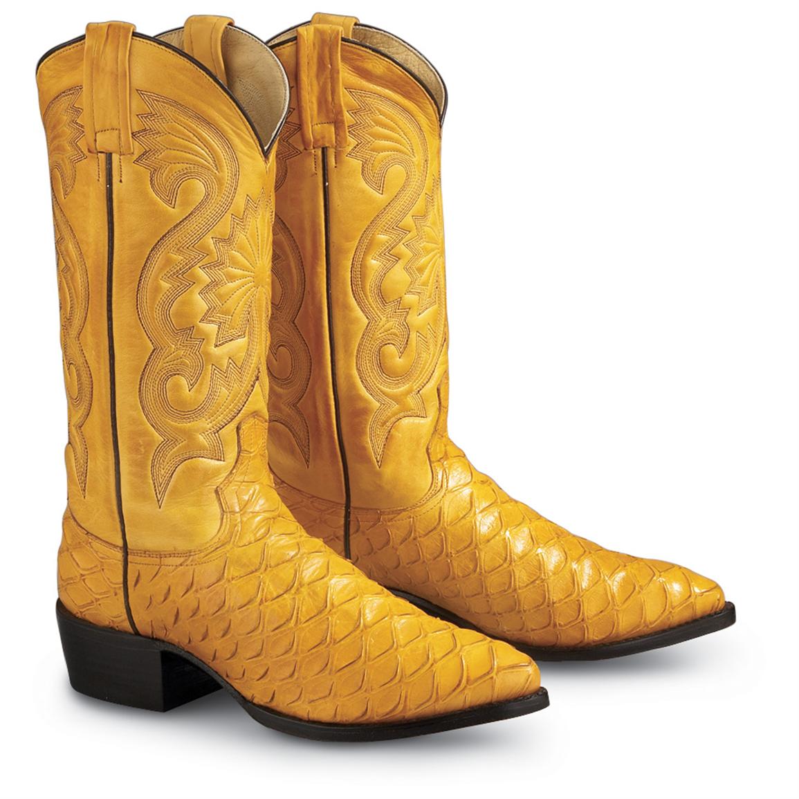 Men's Dan Post® Anteater Print Boots, Buttercup - 118037, Cowboy & Western Boots at ...