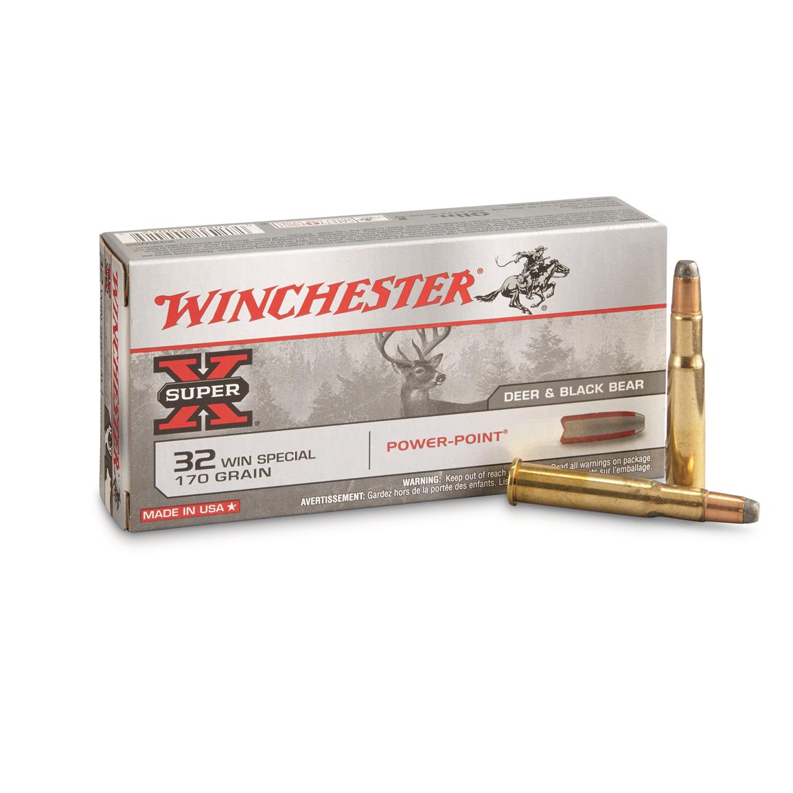 Winchester Super-X, .32 Winchester Special, PP, 170 Grain, 20 Rounds