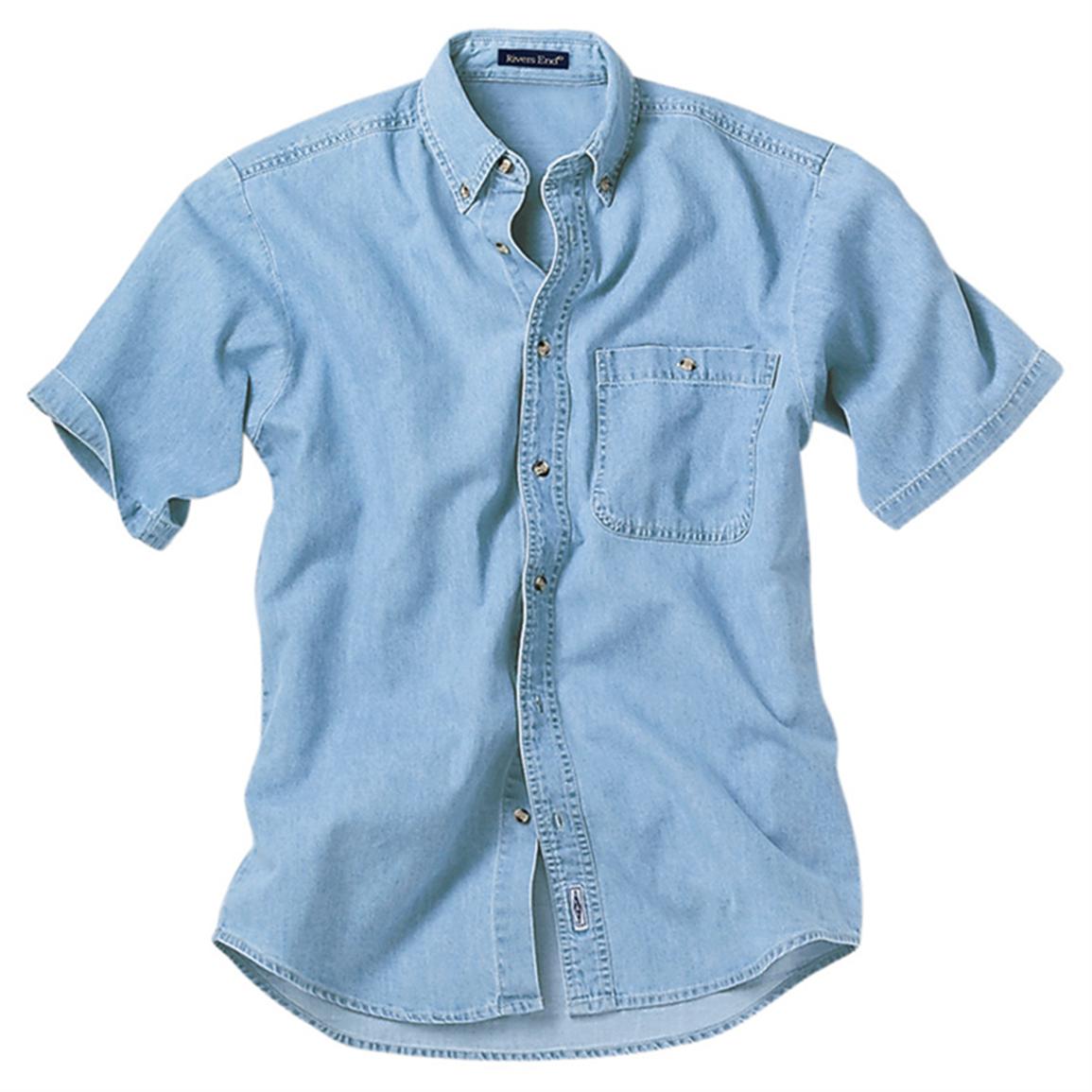 Rivers End® Short Sleeve Shirt Denim 124232 Shirts At Sportsmans