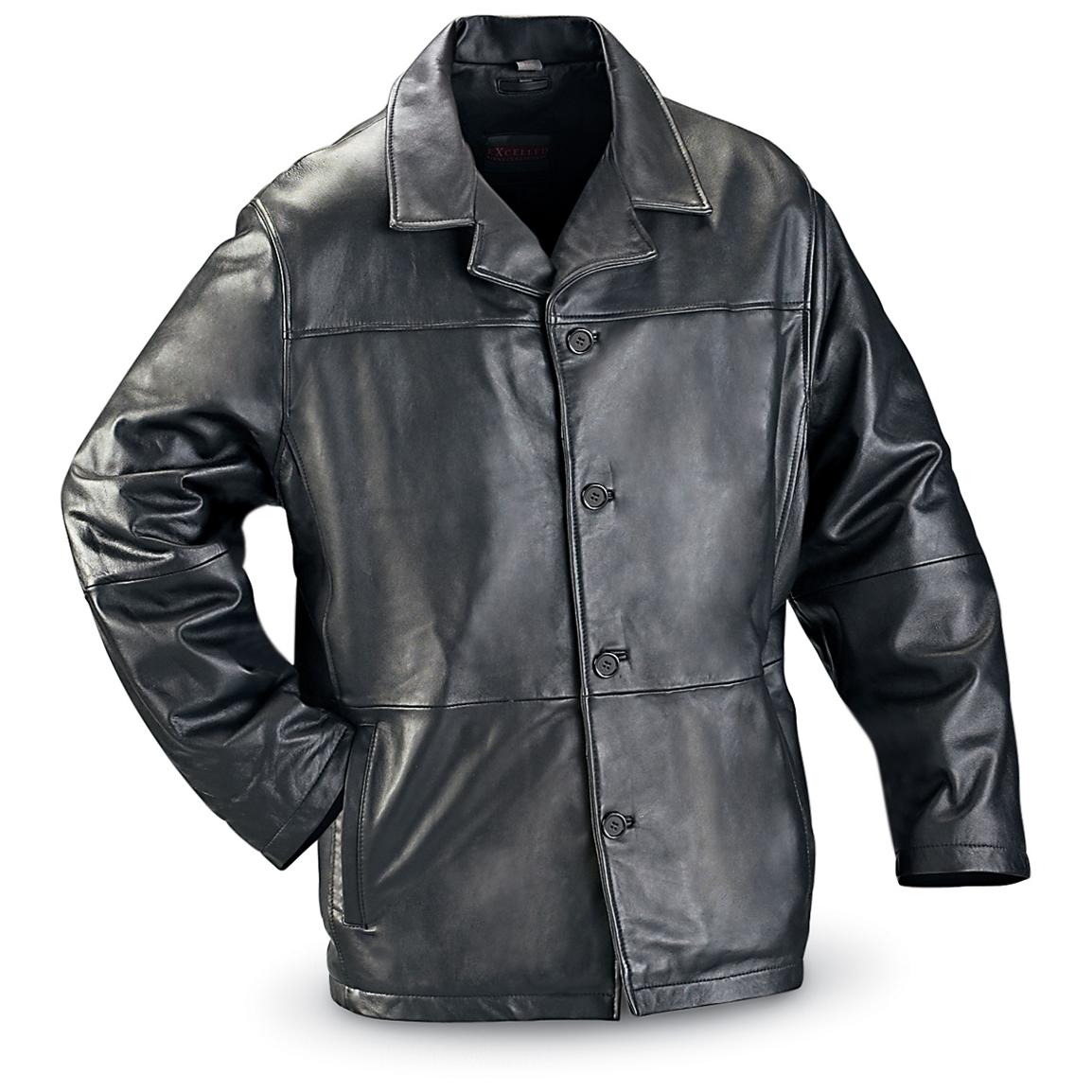 Regular Excelled Leather® Car Coat Black 126138 Insulated Jackets