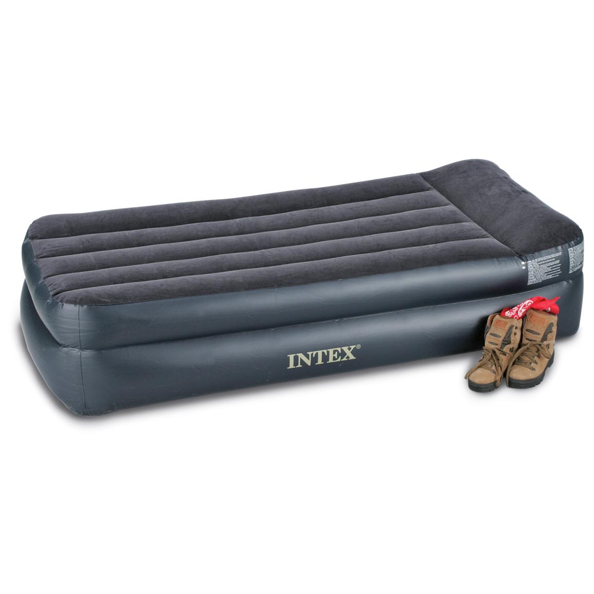 Intex Twin Air Bed Mattress with Built-In Electric Pump - 131678, Air Beds at Sportsman's Guide
