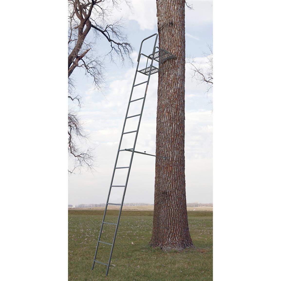 AmeriStep® 15' Warrior Ladder Stand with Shooting Rail 134152, Ladder