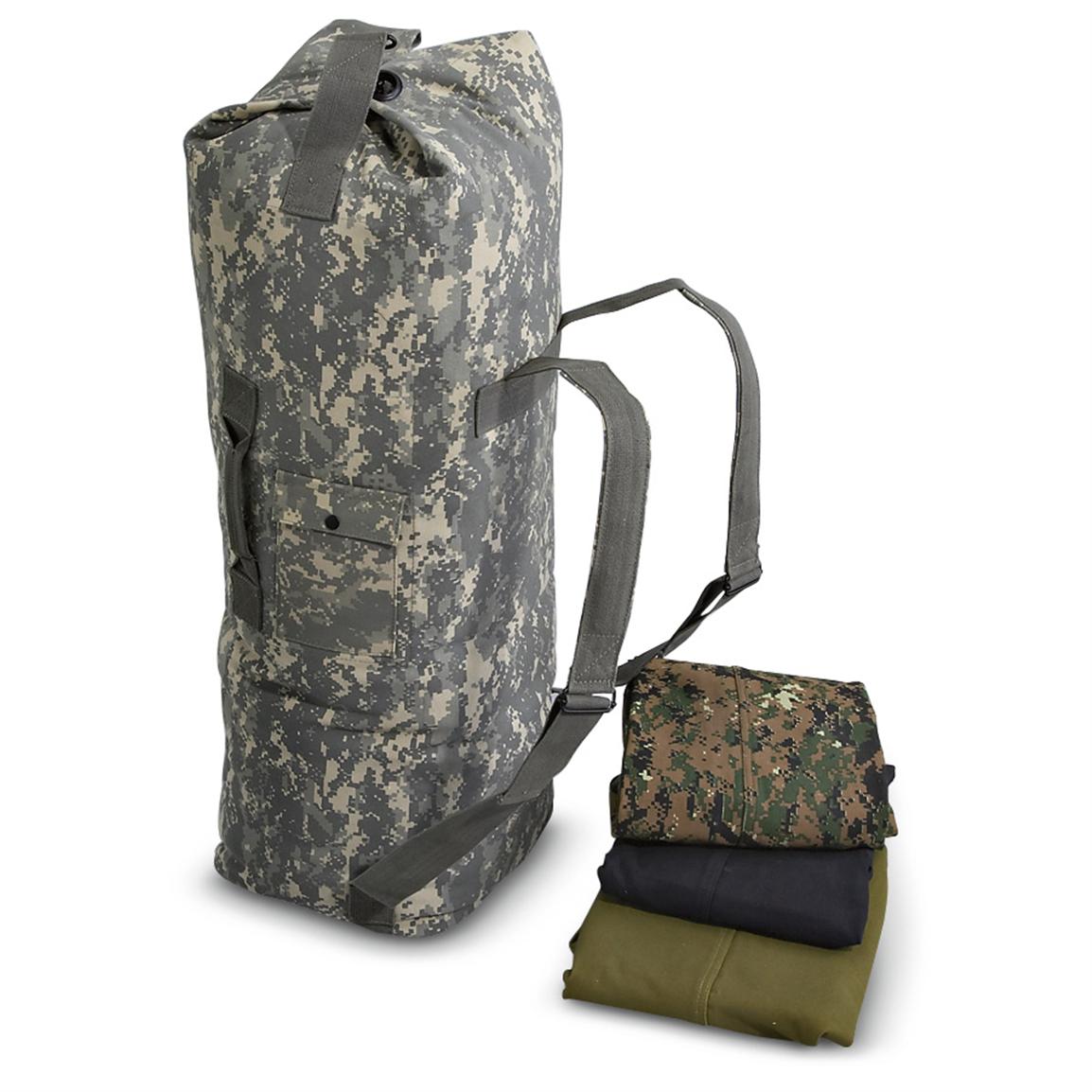 Military-style Canvas Duffel - 134452, Military Style Backpacks & Bags at Sportsman&#39;s Guide