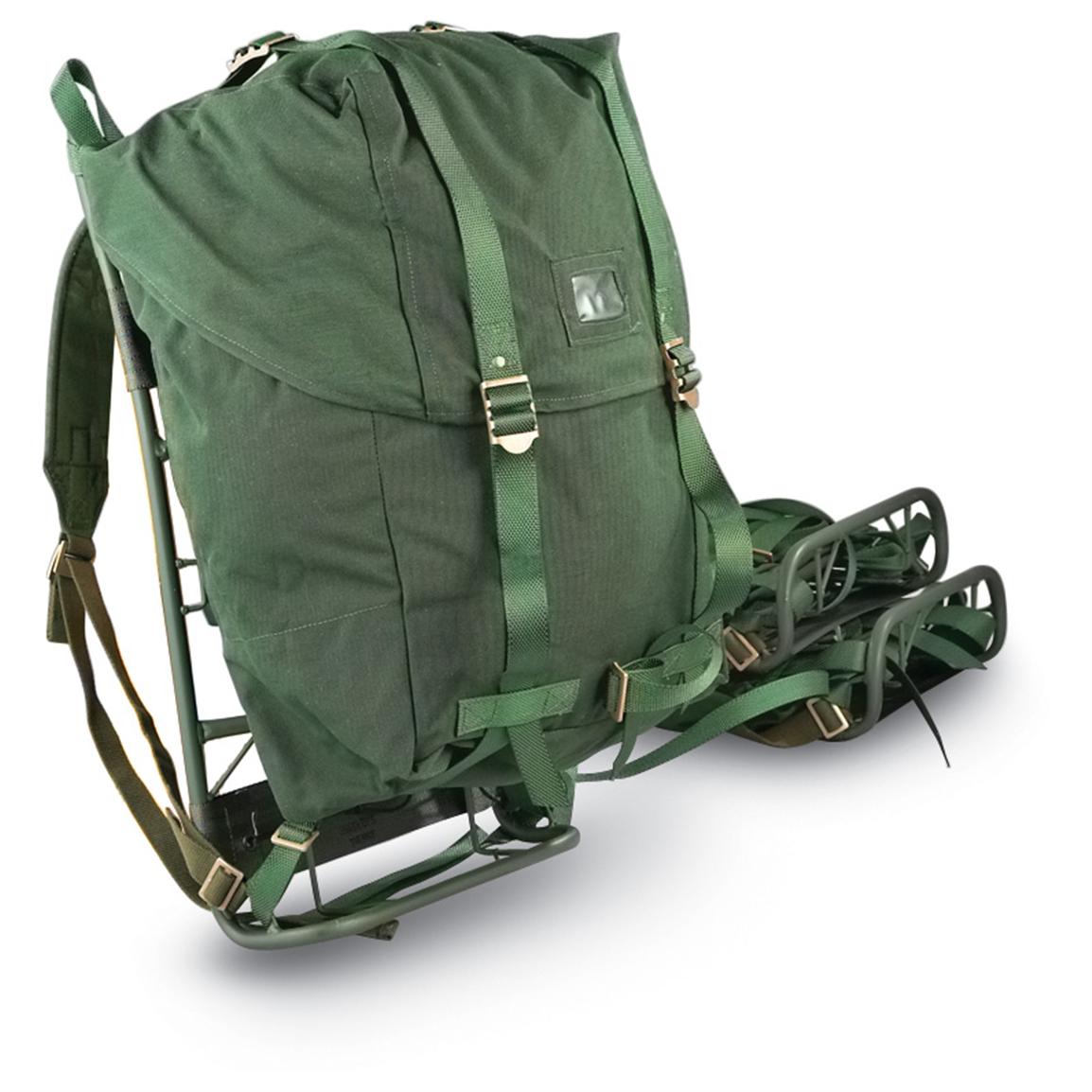 3 Used Swedish Military 35L Backpacks, Olive Drab - 135883, Rucksacks & Backpacks at Sportsman&#39;s ...