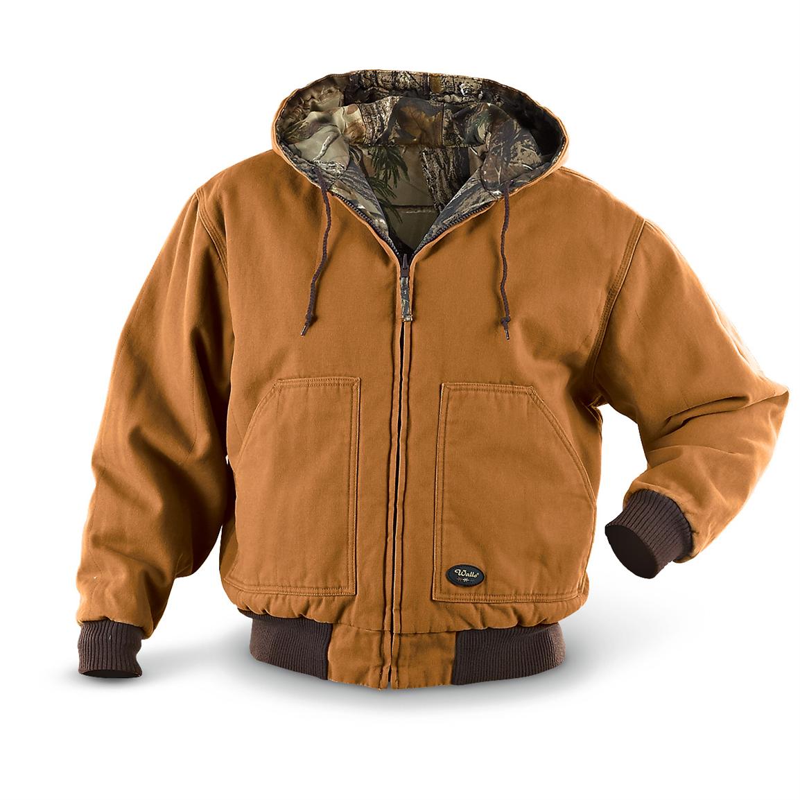 Walls® Reversible Hooded Jacket, Brown / Realtree® All - Purpose