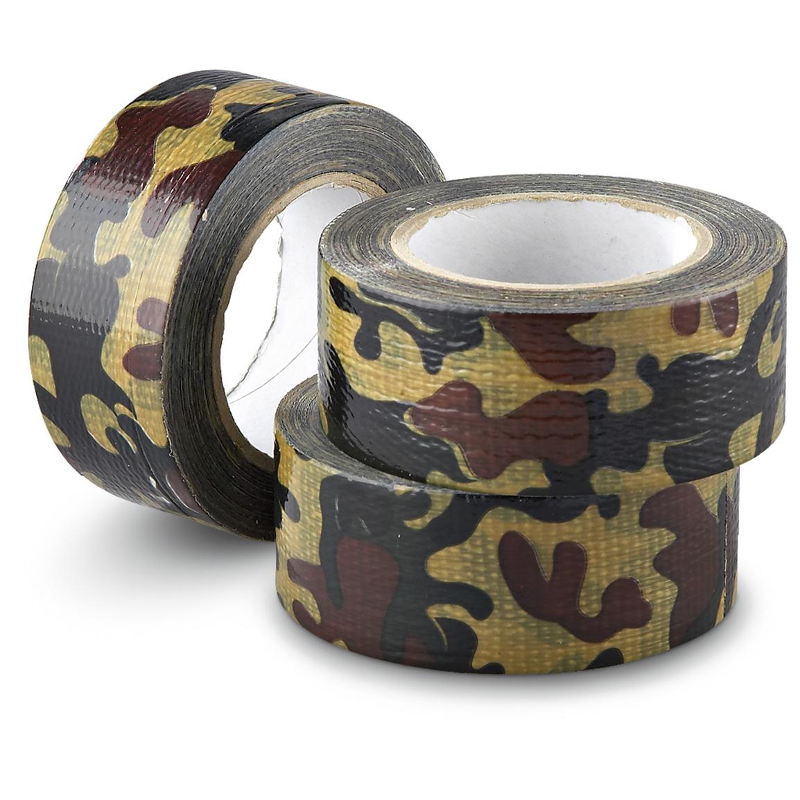 3 Rolls of Camo Duct Tape, Woodland 144579, Garage & Tool Accessories