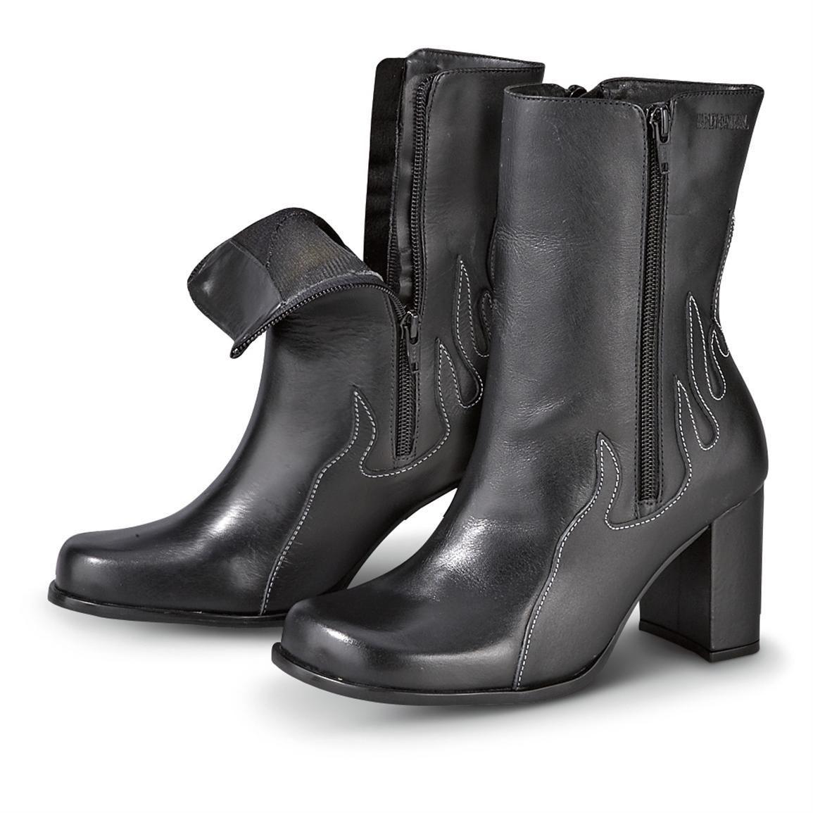 pull on slip on harley davidson boots for women