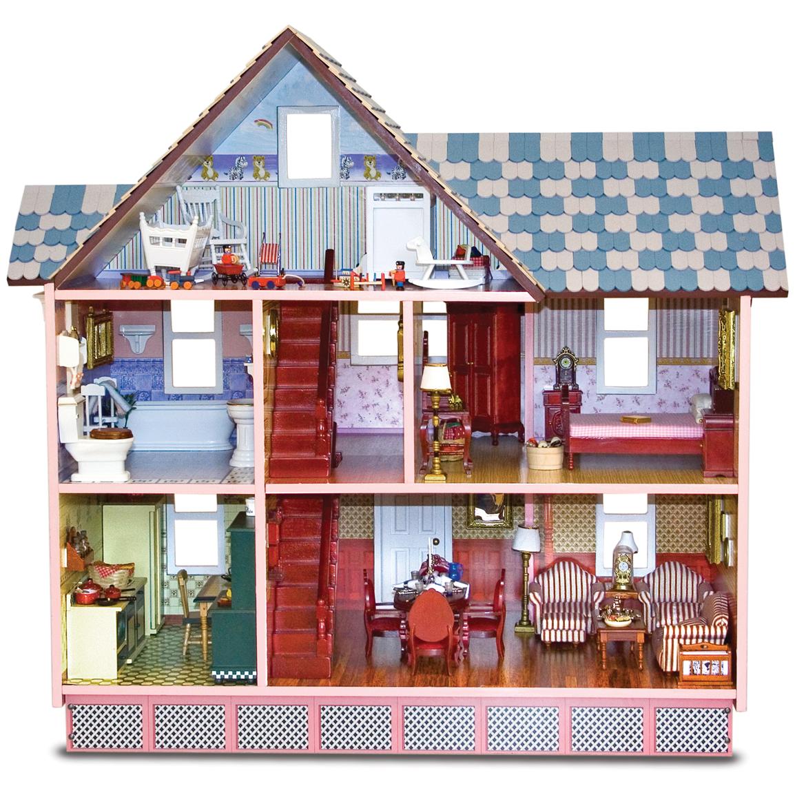 Melissa And Doug® Victorian Dollhouse 147107 Toys At Sportsmans Guide