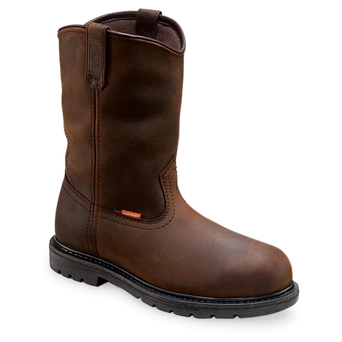 Worx® 9" Steel Toe Waterproof Pull On Boots 148330, Work Boots at Sportsman's Guide