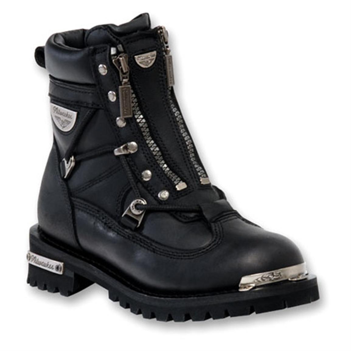 Women&#39;s Milwaukee® 6&quot; Throttle Boots, Black - 148817, Motorcycle & Biker Boots at Sportsman&#39;s Guide