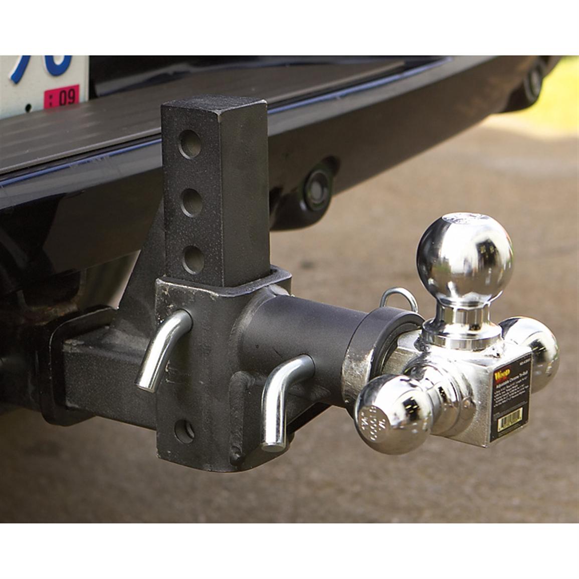 Industrial Tri Ball Adjustable Height Hitch Ball Mount 150461 