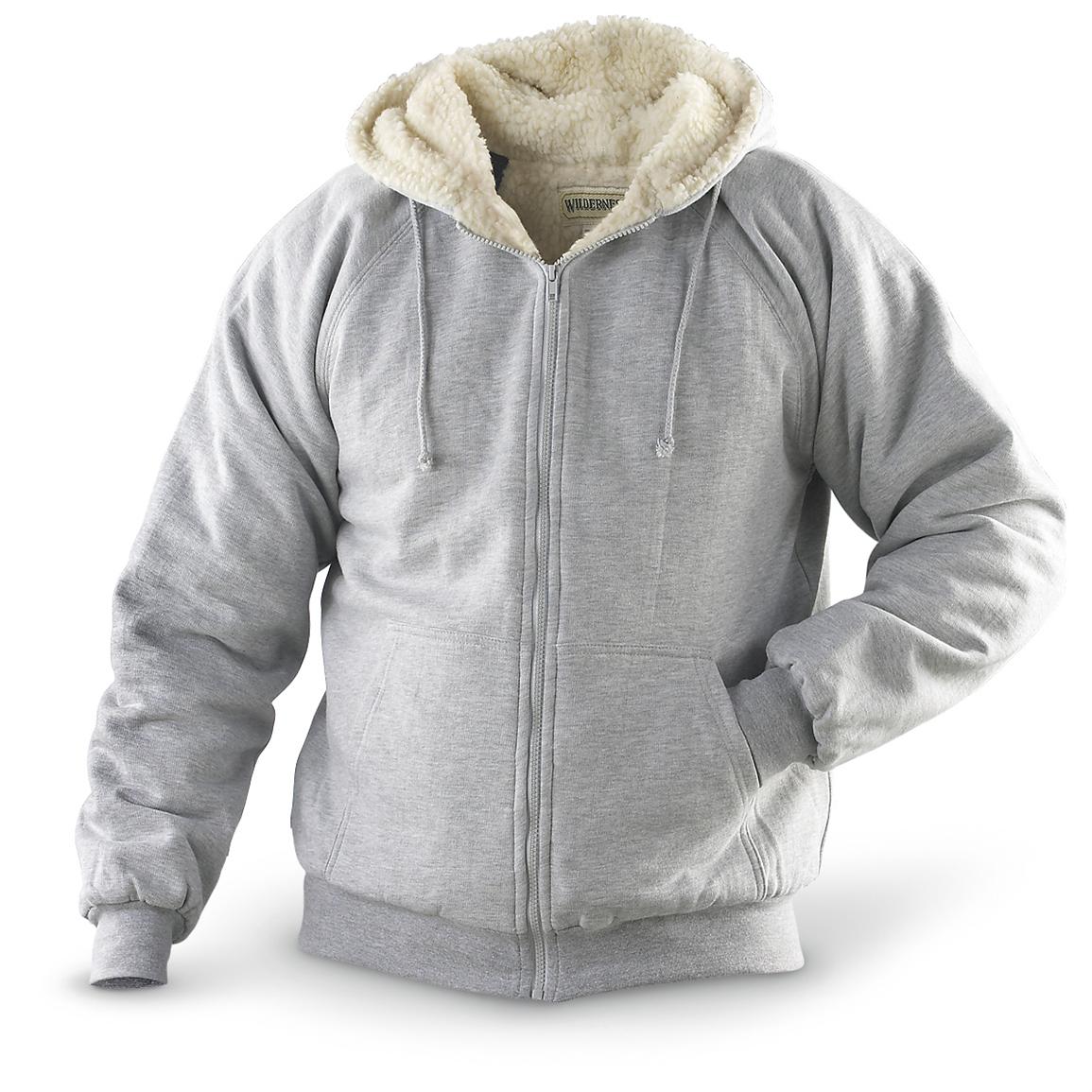 Wilderness Sherpa Lined Fleece Zip Hoodie 155157 Sweatshirts