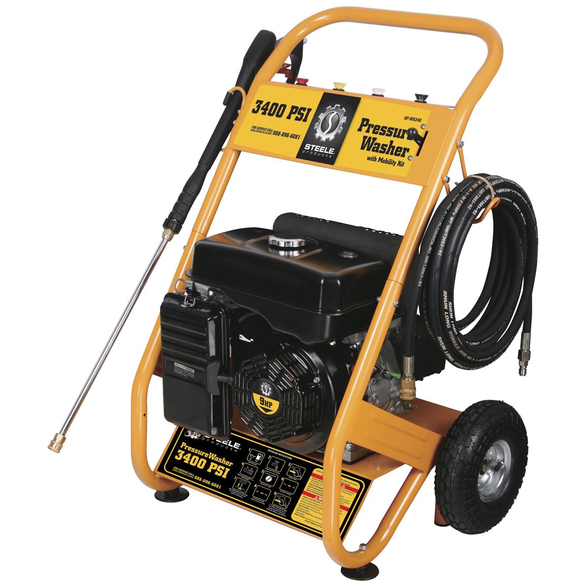 Steel® Products 9 Hp 3400 Psi Gas Powered Pressure Washer 156652 Pressure Washers At 7946