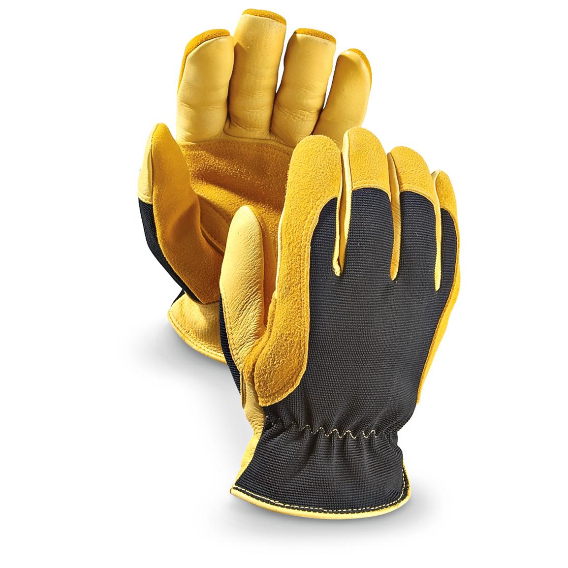 2 Prs. Hot Shot® 40 gram Thinsulate™ Insulation Deerskin Work Gloves