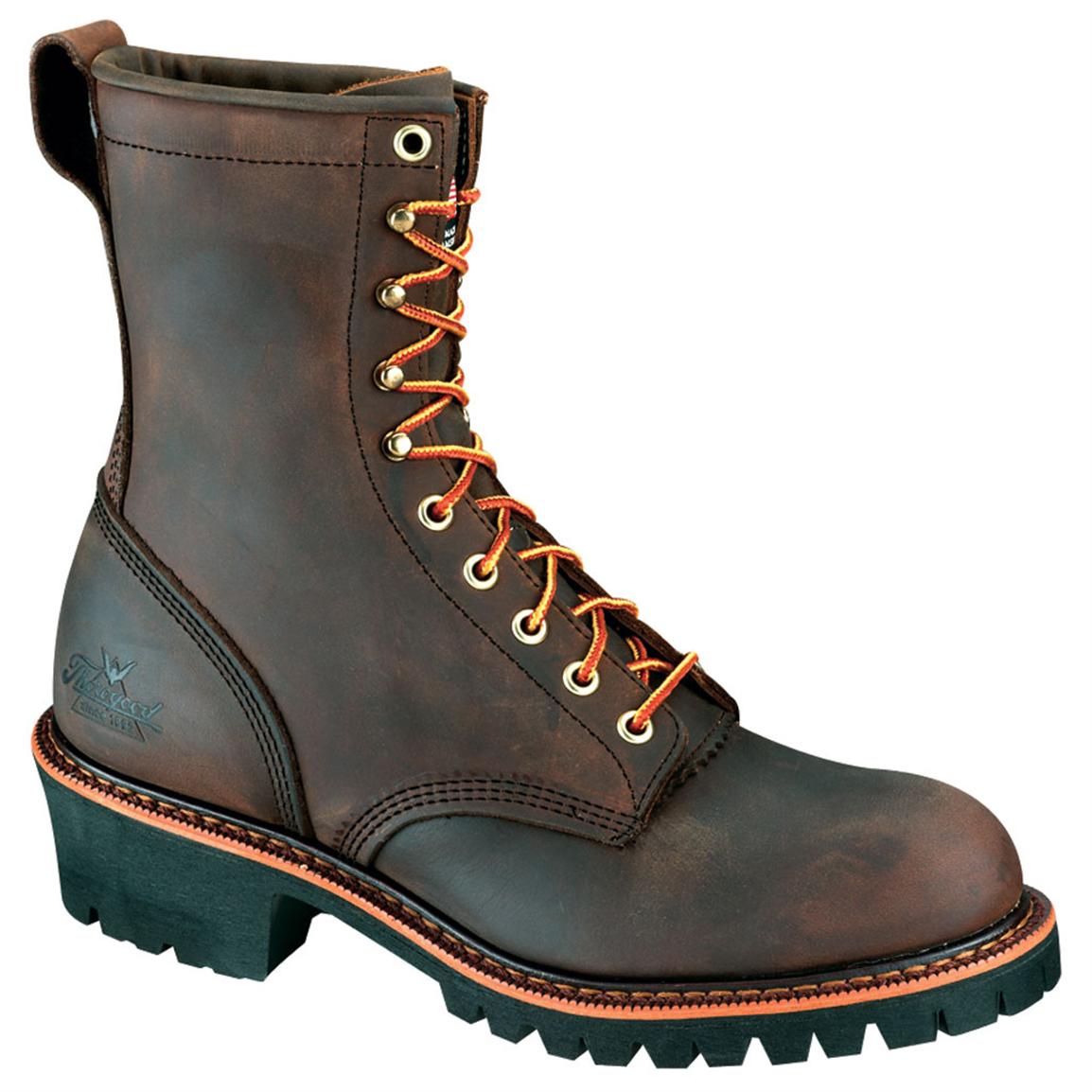 Men S Thorogood Insulated 8 Steel Toe Loggers 158584 Work Boots At