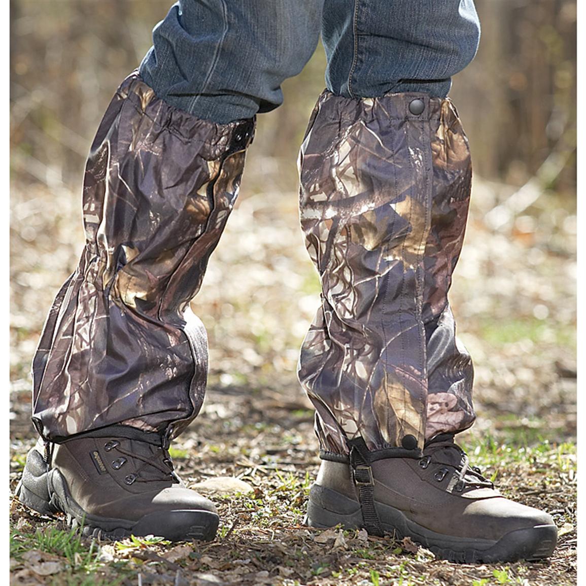 Waterproof Camo Leg Gaiters, Northwoods Ghost - 159412, Camo Overalls 