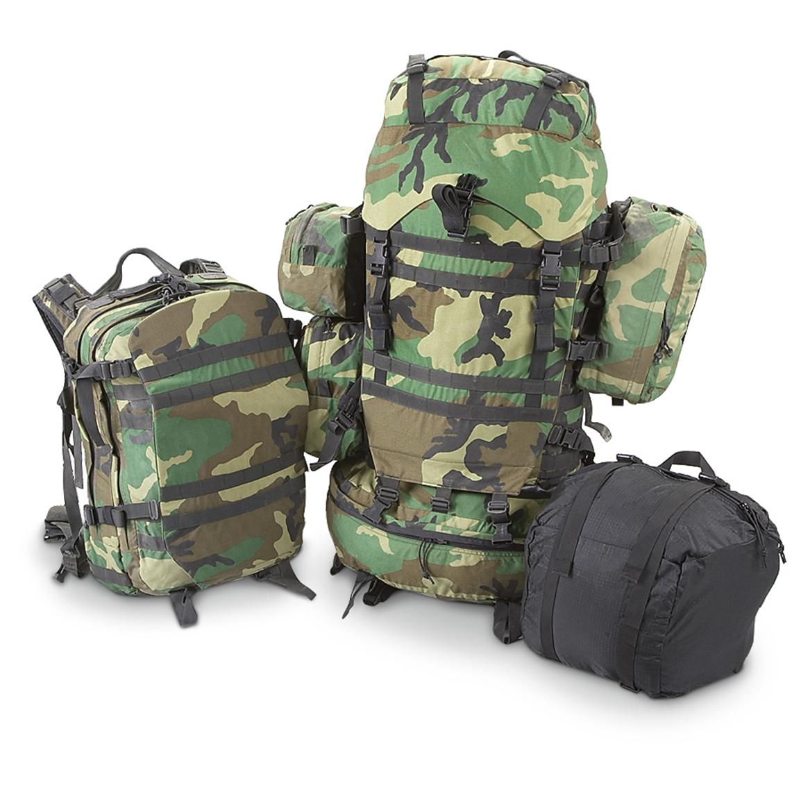 Used USMC Nylon Survival Backpack System, Woodland - 159573, Rucksacks & Backpacks at Sportsman ...