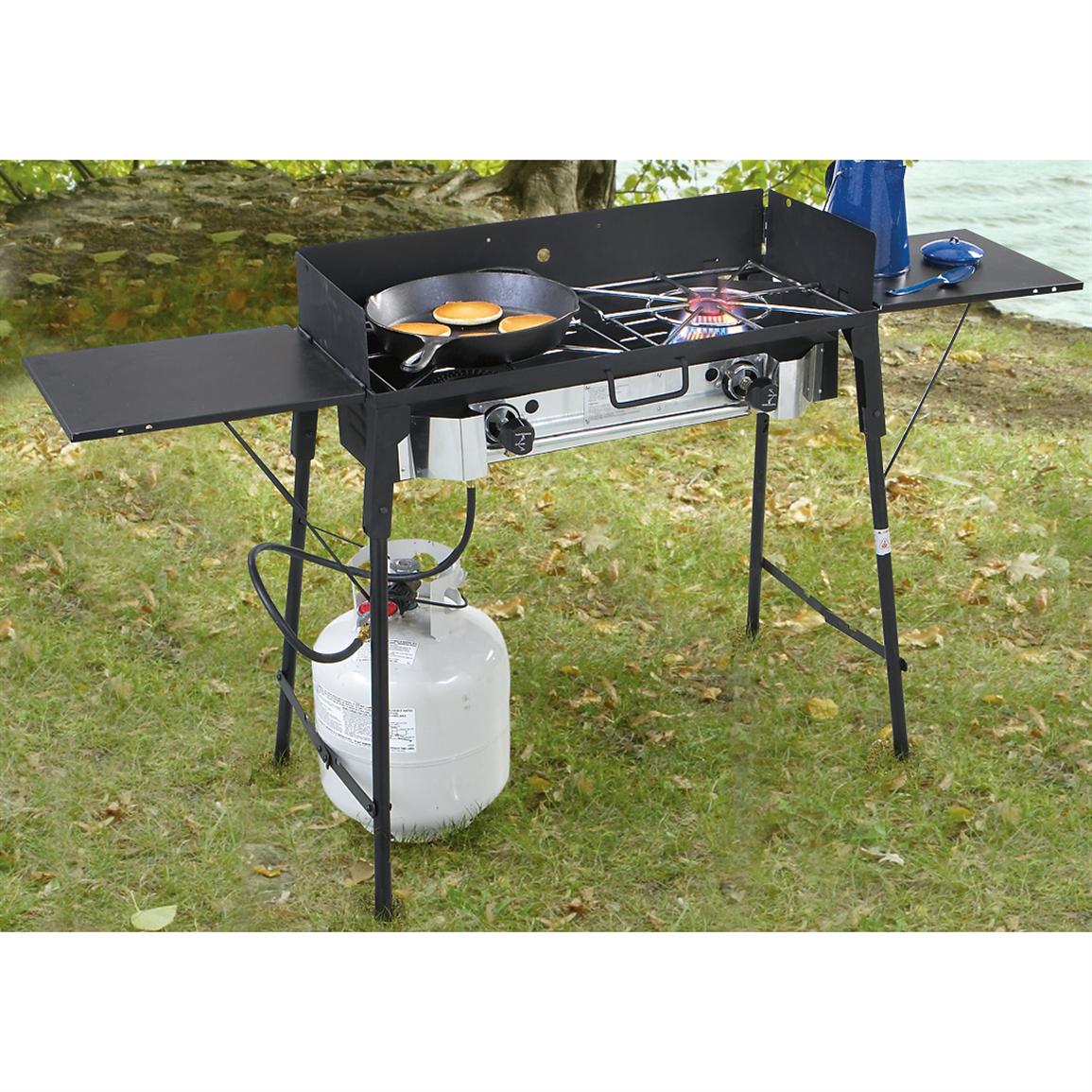 Deluxe 2 Burner Portable Propane Camp Stove 160510 Stoves At