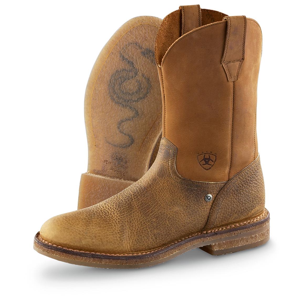 Men S Ariat Mohave Ropers Scotch Cowbabe Western Boots At Sportsman S Guide