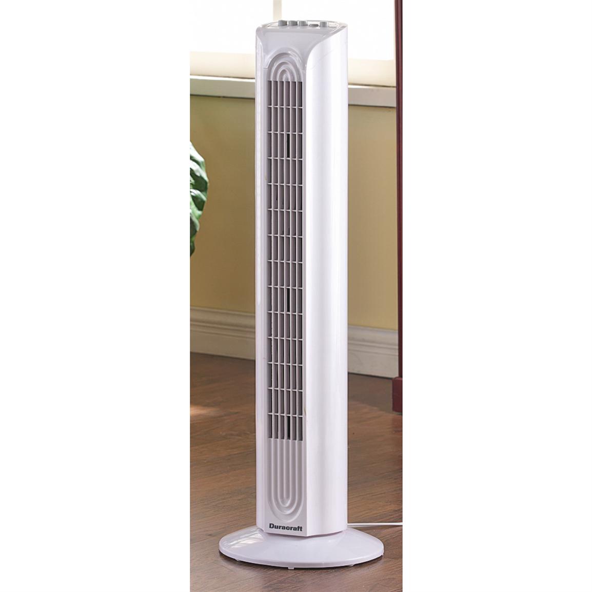 HoneywellÂ® Duracraft Oscillating Tower Fan, White - 162589, Healthy Living at Sportsman's Guide