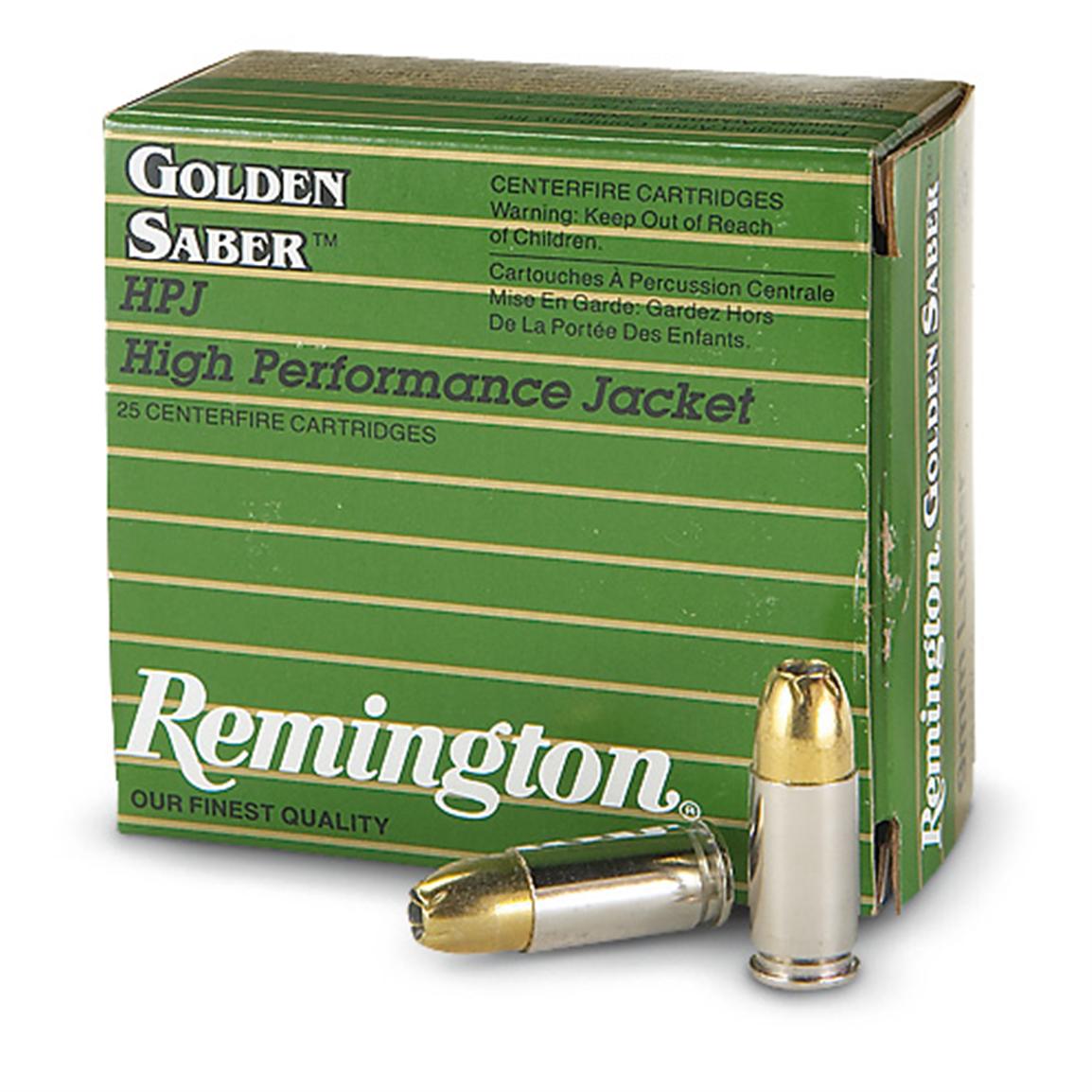 500 Rounds Remington® Golden Saber™ 40sandw® 180 Grain Jhp Ammo 