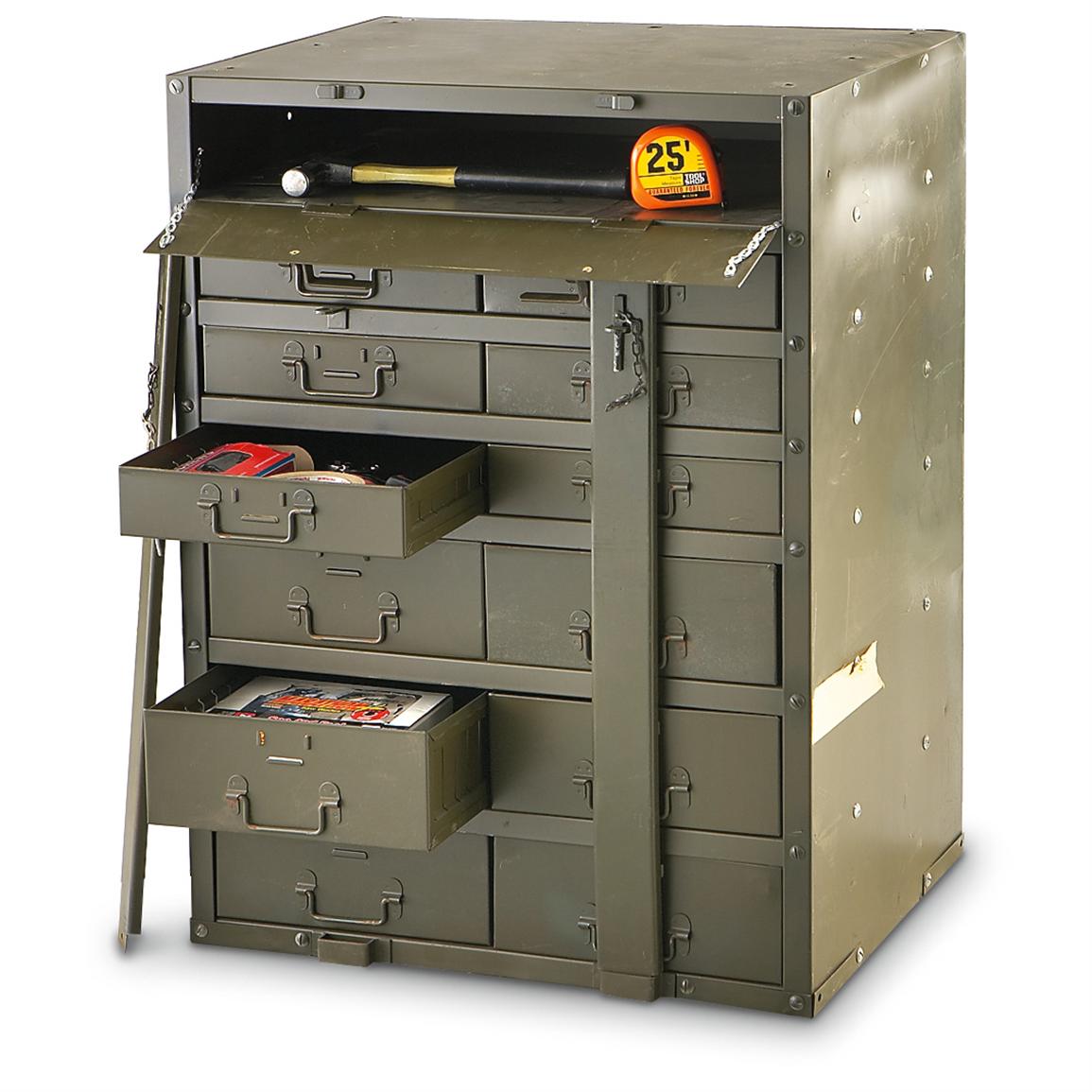 Used U.S. Military Metal Storage Cabinet - 163691, Storage ...