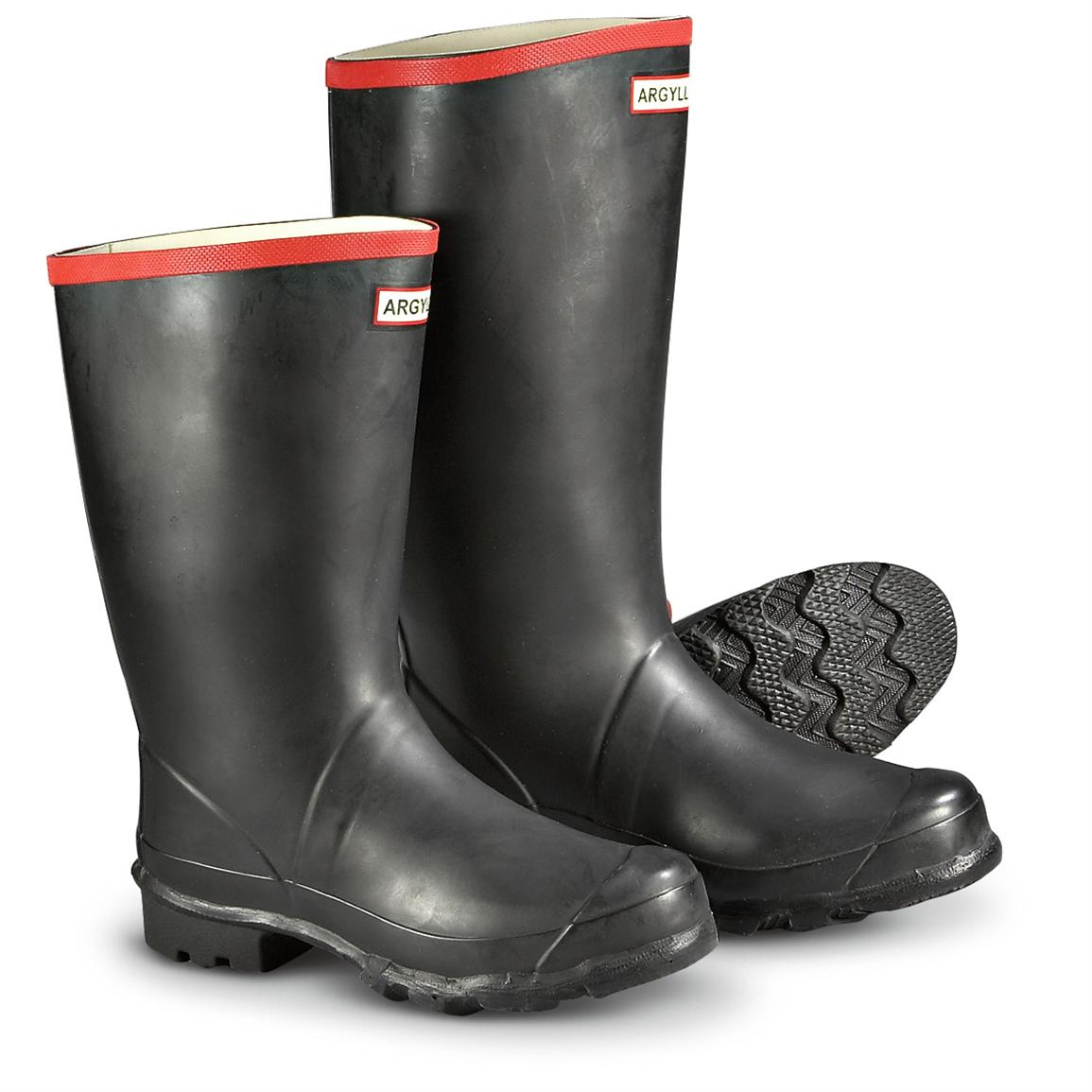 Men&#39;s Hunter® Argyll Short Rubber Boots, Black - 164237, Rubber & Rain Boots at Sportsman&#39;s Guide