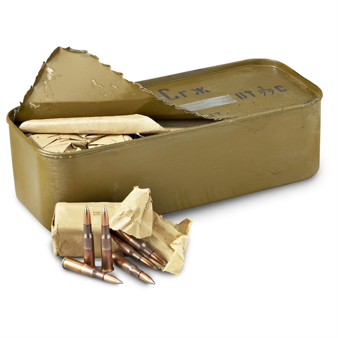 440 rds. 7.62x54R 147 Grain FMJ Ammo (1 tin) 165155, 7.62x54R Ammo at