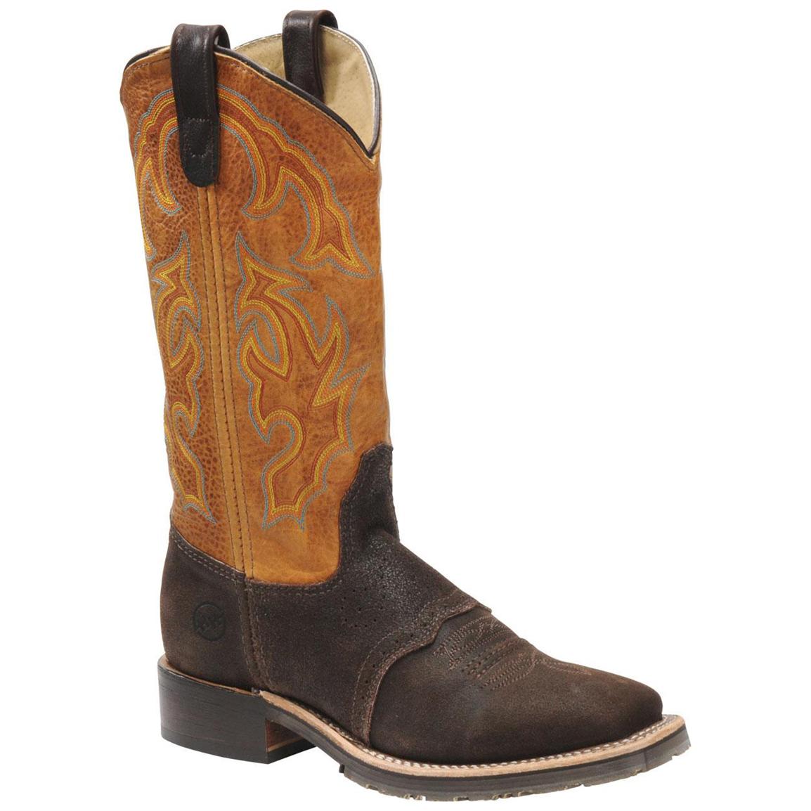 Women&#39;s Double - H® Wide Square Toe Work Roper Boots - 166486, Cowboy & Western Boots at ...