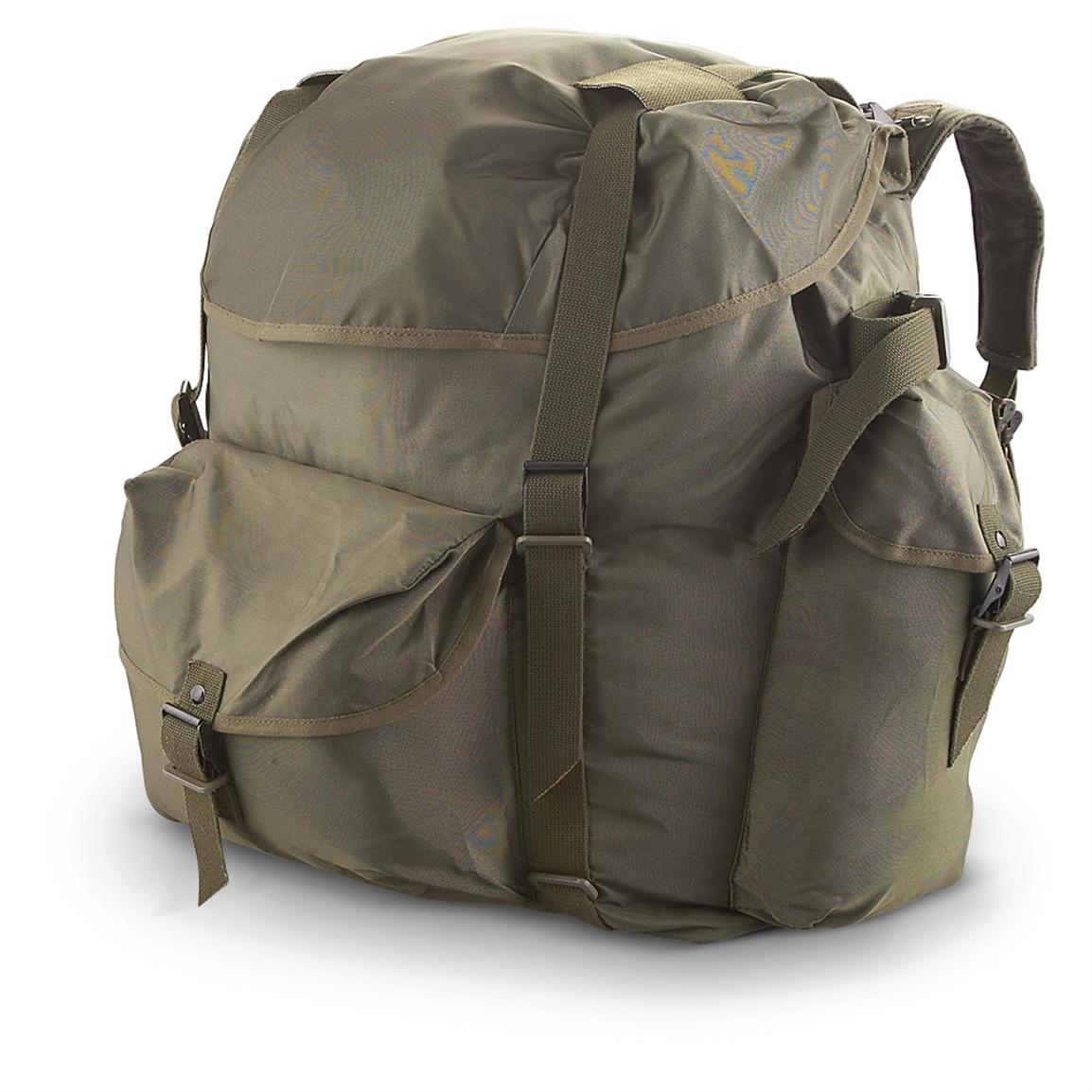 New Austrian Military - issue Backpack with Straps, Olive Green - 167396, Tactical Backpacks ...