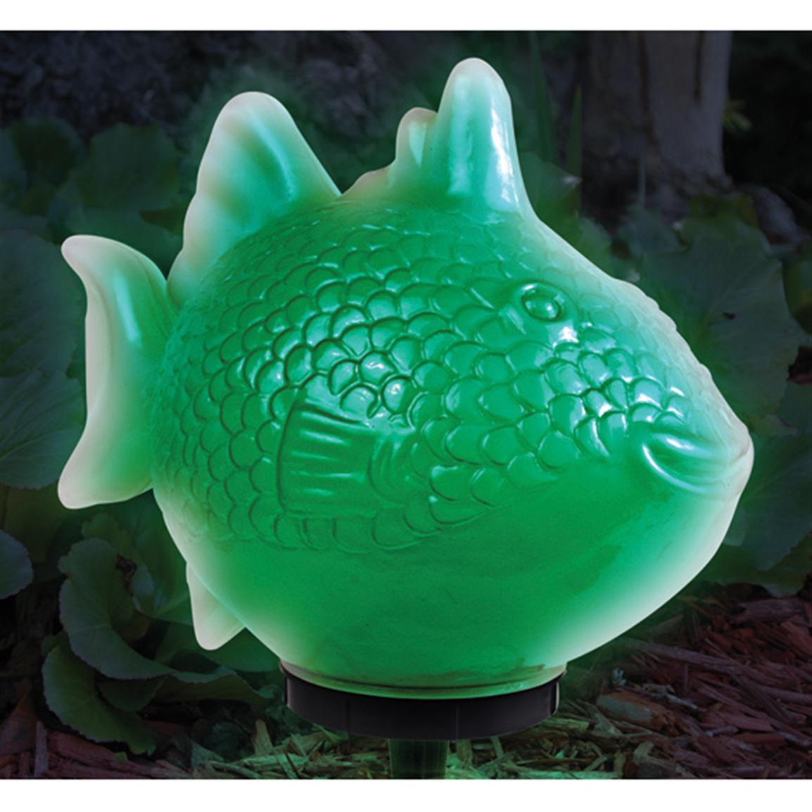 fish solar light