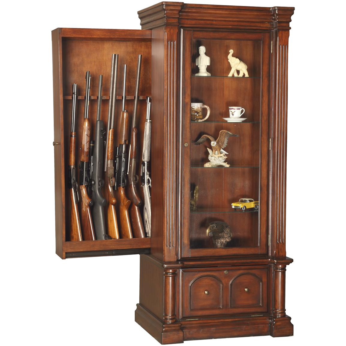 8 - Gun Curio Slider Cabinet Combo by American Furniture 
