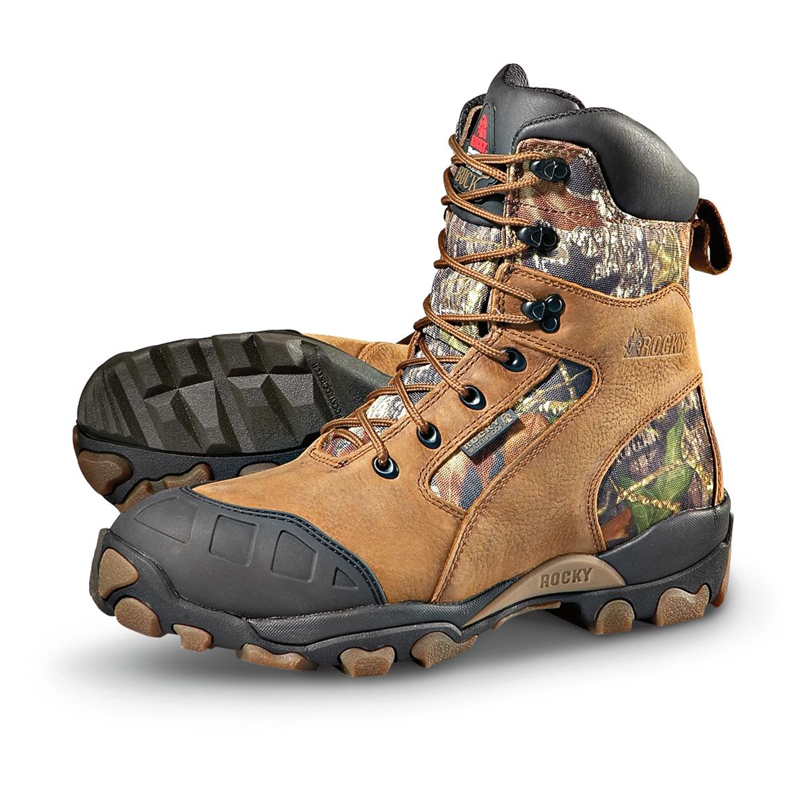 Mens Rocky® 400 Gram Thinsulate™ Ultra Insulation Hunting Boots Mossy Oak® 173673 Hunting 3008