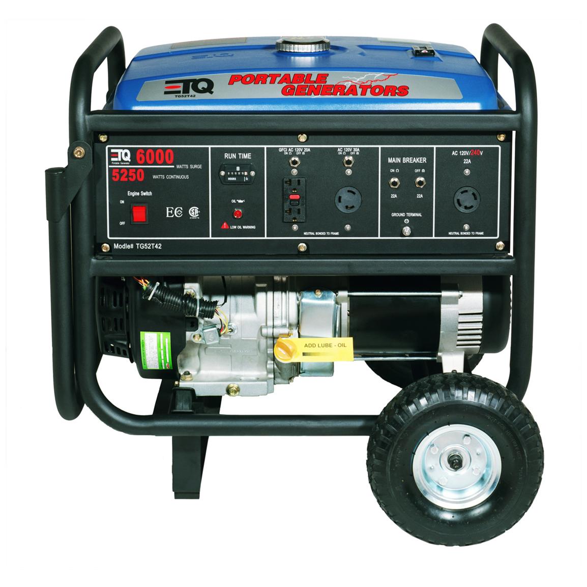 ETQ® 5,250 watt Portable Generator 174025, Portable Generators at