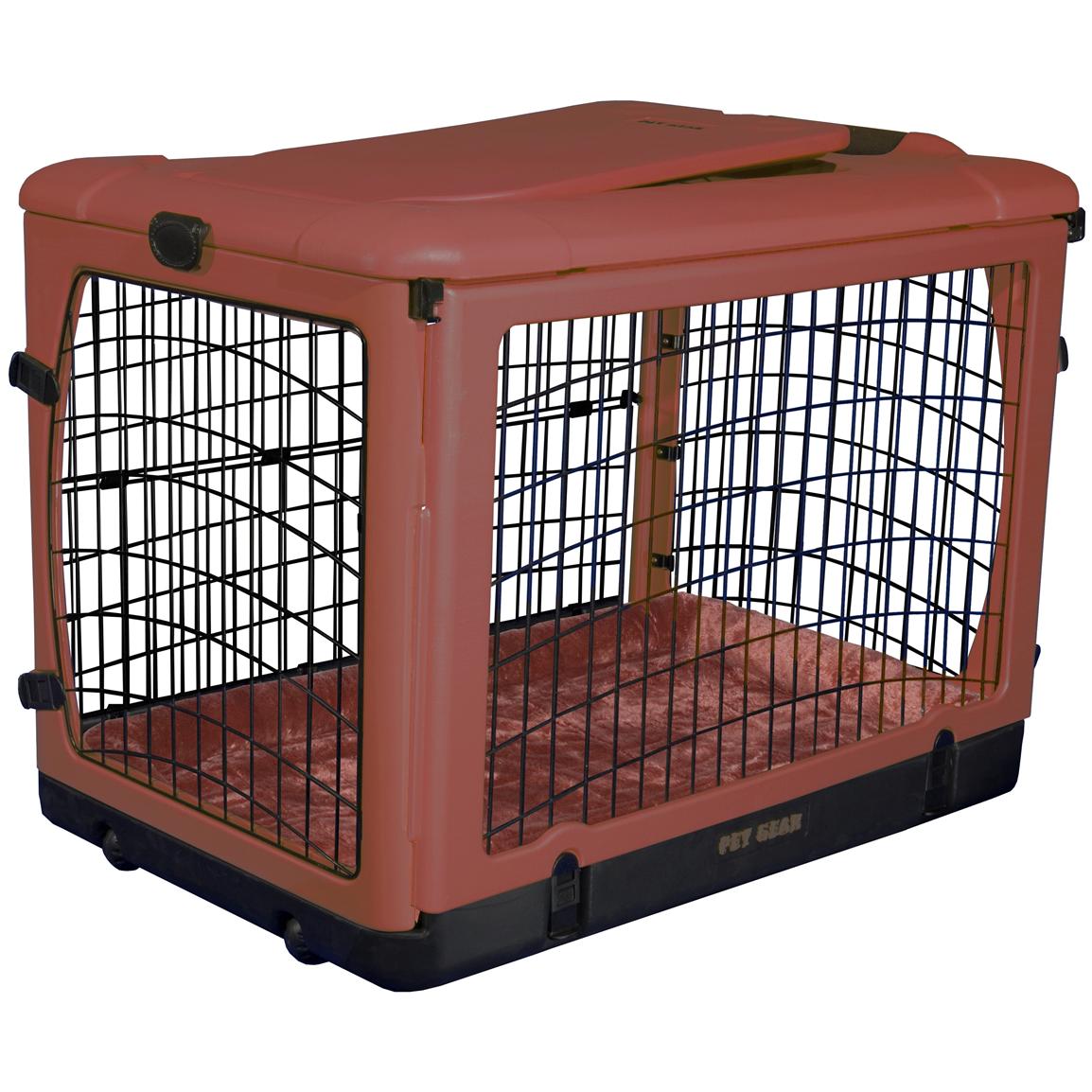 Pet Gear® The Other Door Steel Crate with Plush Pad 176274, Kennels & Beds at Sportsman's Guide