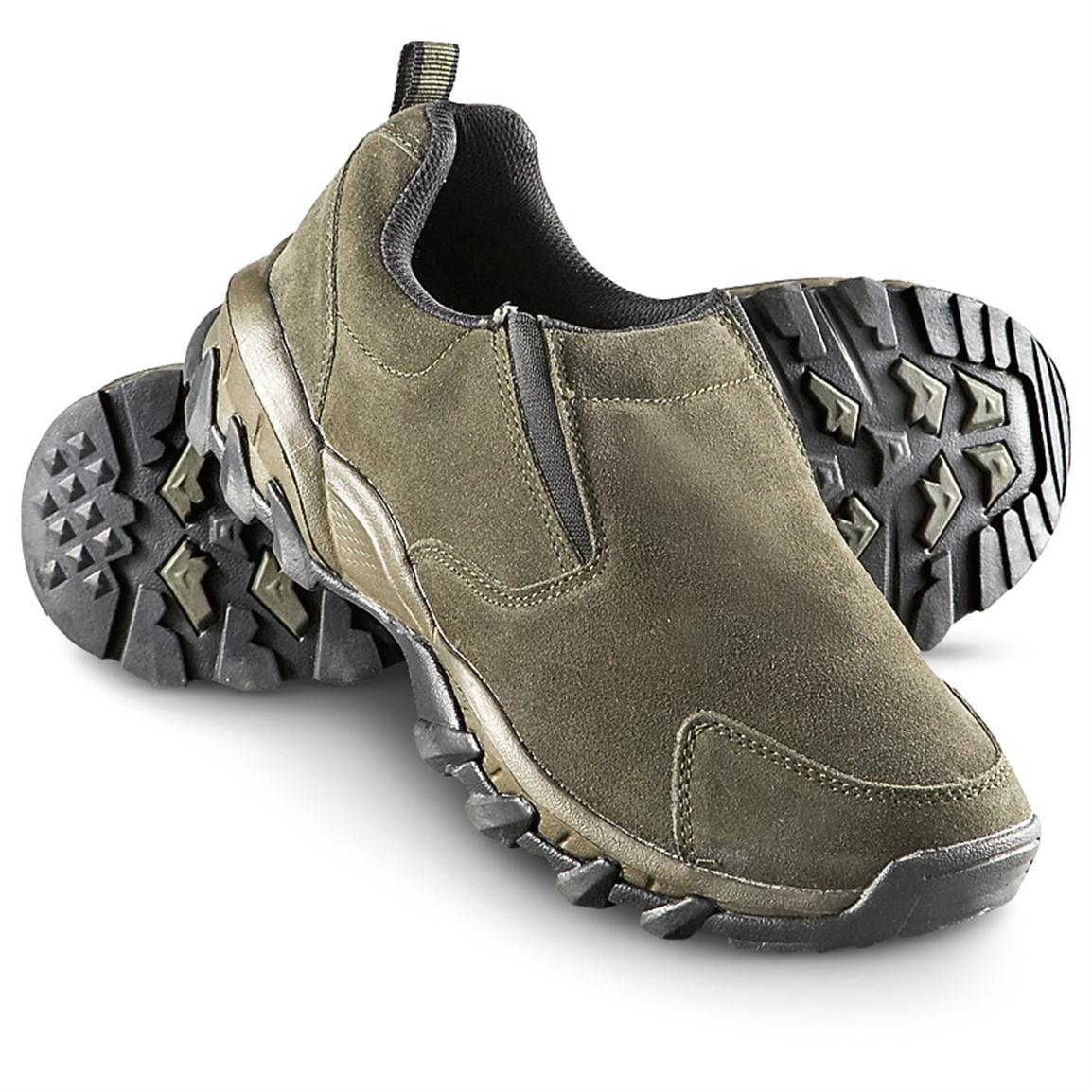 Men's Nevados® Bozeman Slip - on Mocs, Olive - 177860, Casual Shoes at