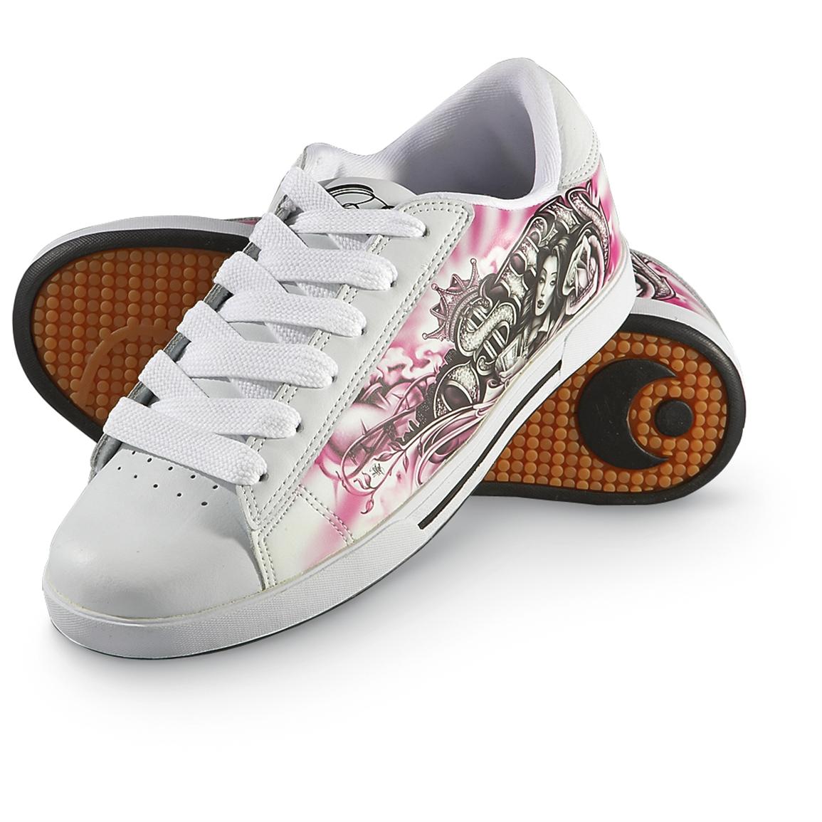 Men's Osiris® Serve Skate Shoes, White / Pink 177875