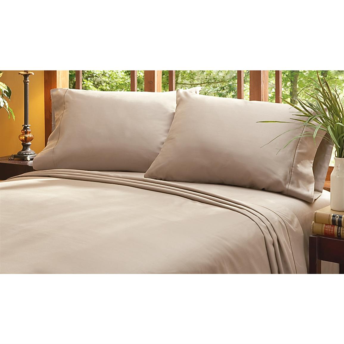 Single Ply 600 Thread Count Egyptian Cotton Sheet Set 180393 Sheets At Sportsmans Guide