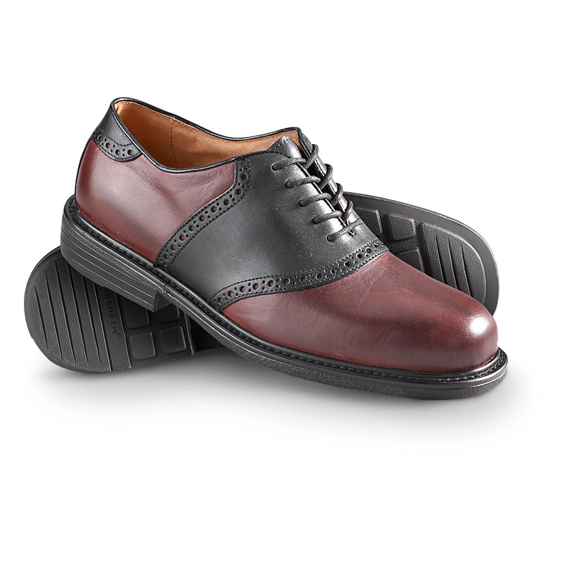 Men's Florsheim® Saddle Shoes, Burgundy / Black 181547