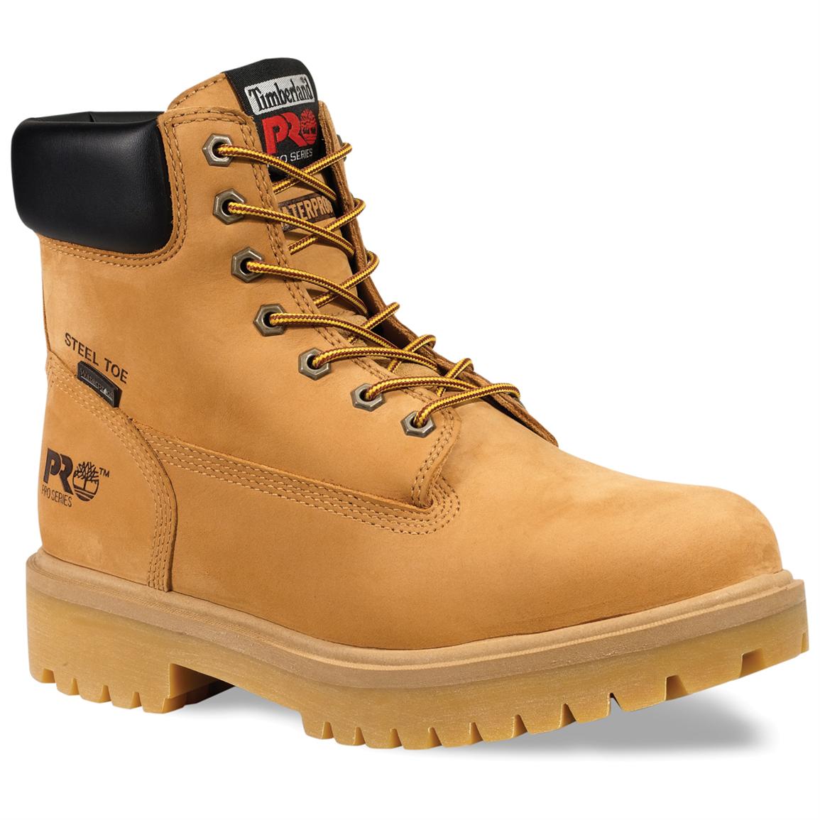 Men's Timberland® Pro® 6" Direct-Attach 200 grams Thermolite® Insulation Steel Toe Boots, Wheat