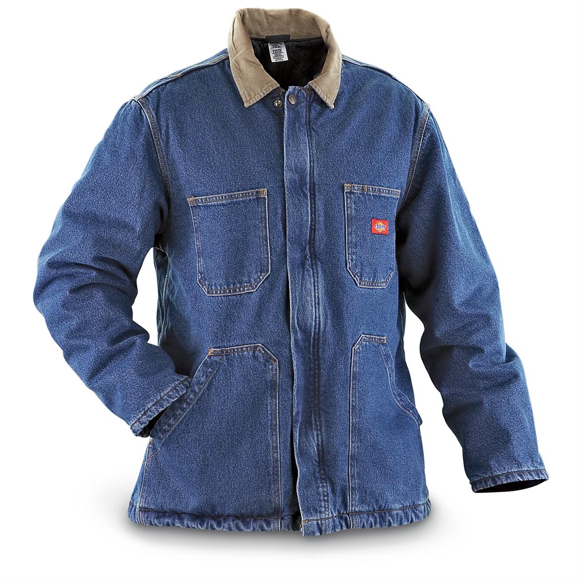 Dickies® Denim Zip Front Chore Coat - 185486, Insulated Jackets & Coats