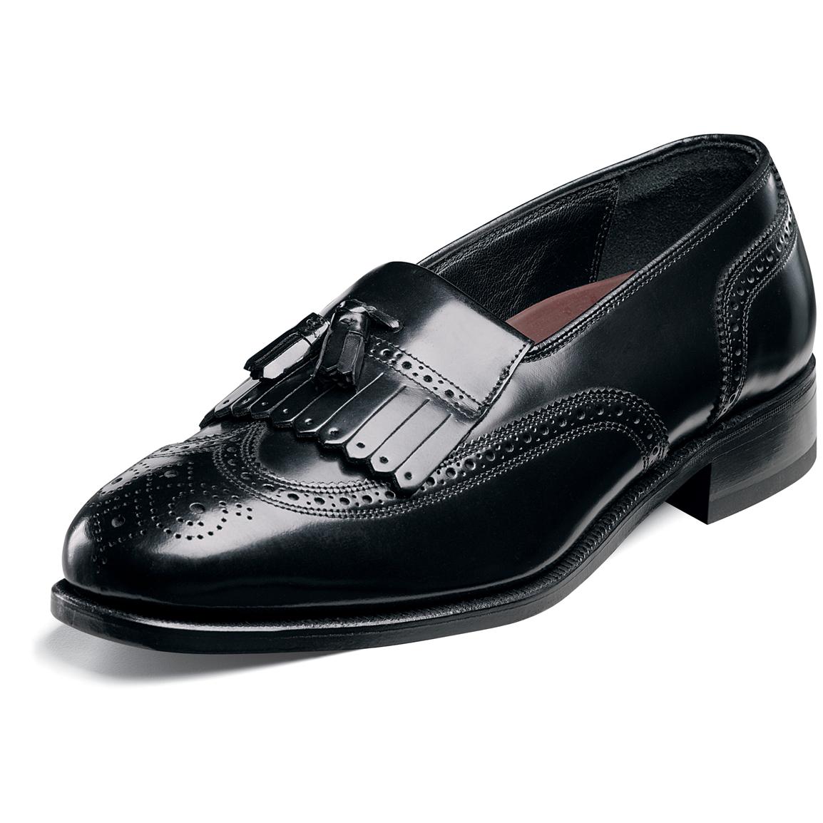 Men&#39;s Florsheim® Kiltie Tasseled Wing Tip Lexington Shoes, Black - 185726, Dress Shoes at ...