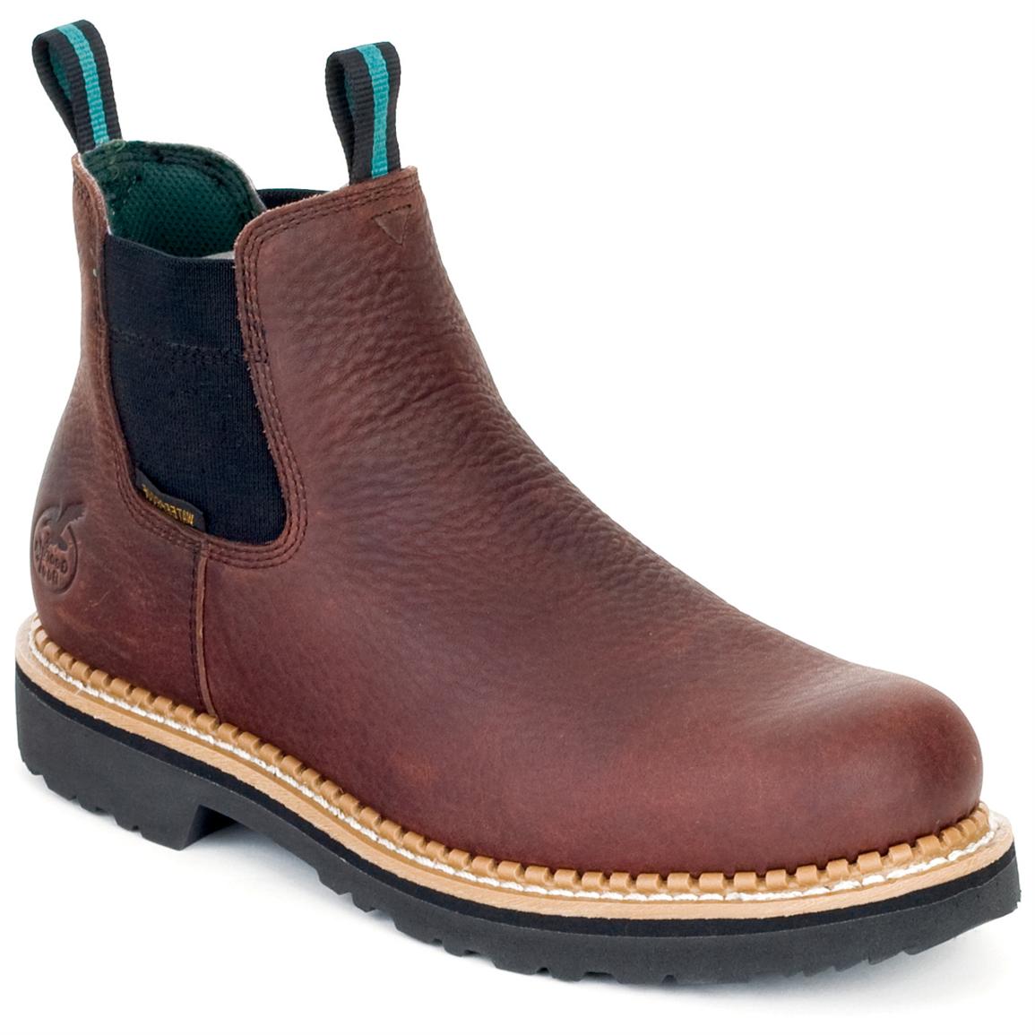 Mens Slip On Work Boots