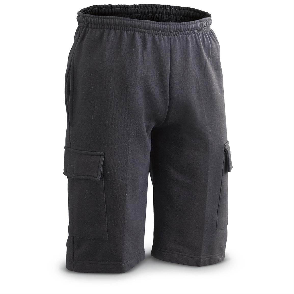 fleece cargo shorts