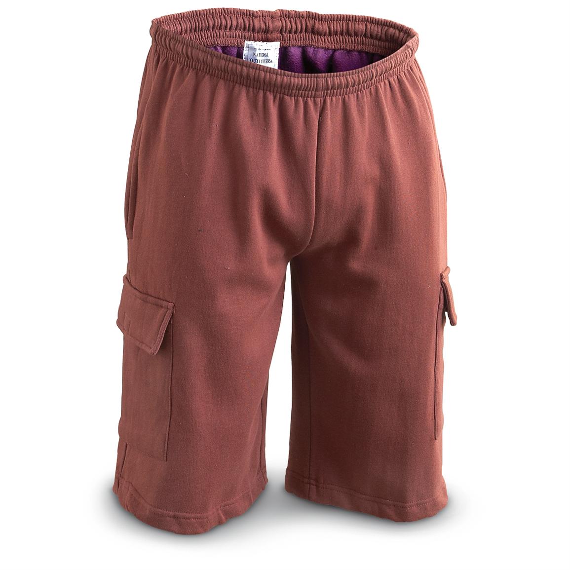 fleece cargo shorts